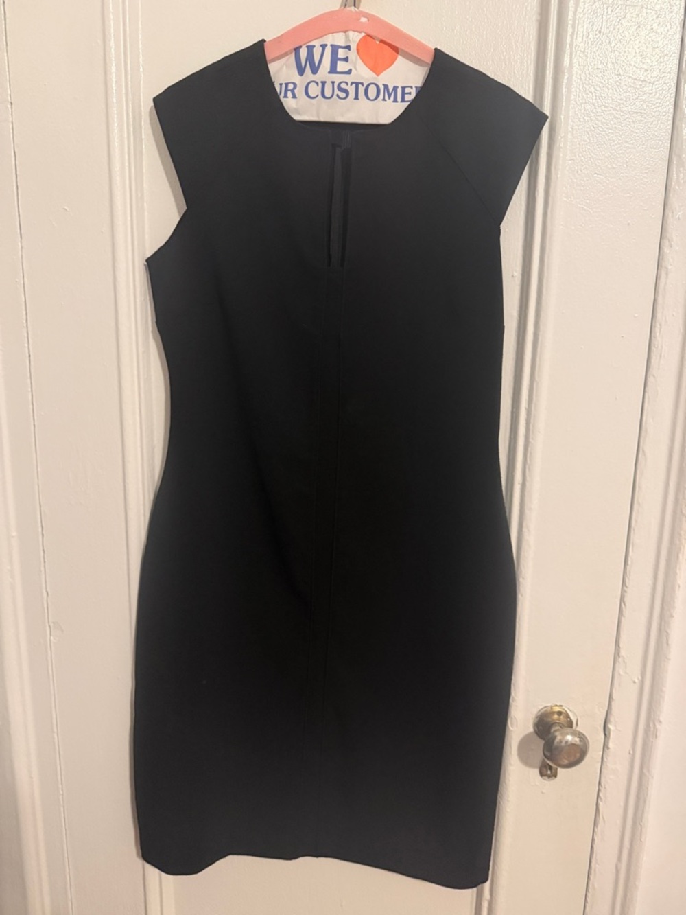 Bar III Black Cap-Sleeve Midi Sheath Dress